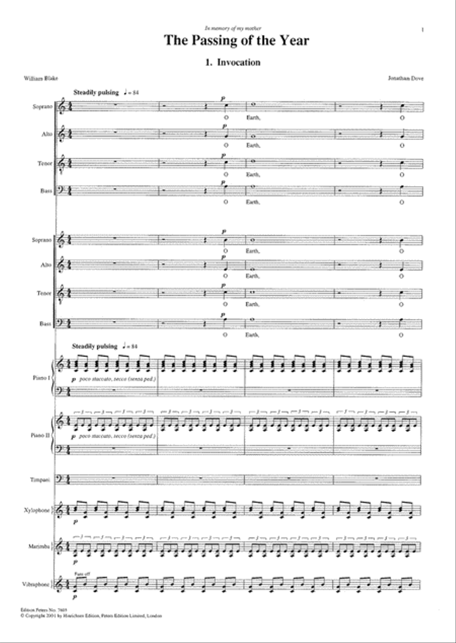 The Passing of the Year (Full Score) 4-Part scores gallery preview page 4