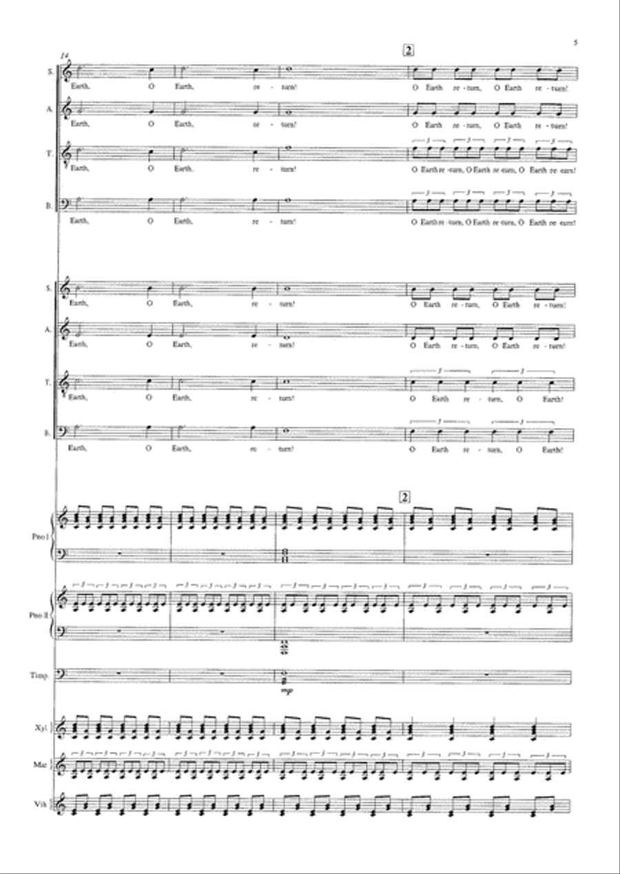 The Passing of the Year (Full Score) 4-Part scores gallery preview page 8