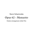 Opus 62, Menuetto - tab