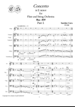 Concerto in E minor for flute and string orchestra in three parts, and Final