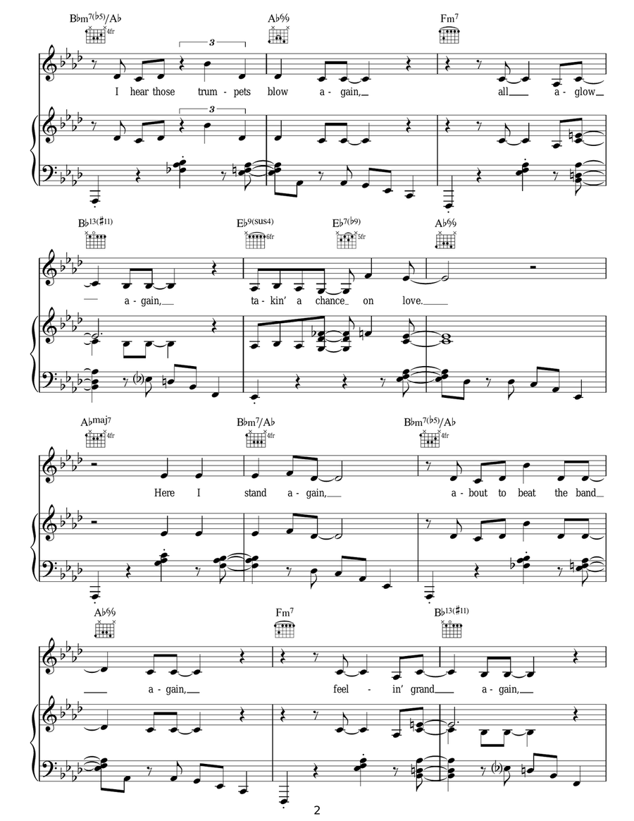 Taking A Chance On Love Taking A Chance On Love Guitar scores gallery preview page 2