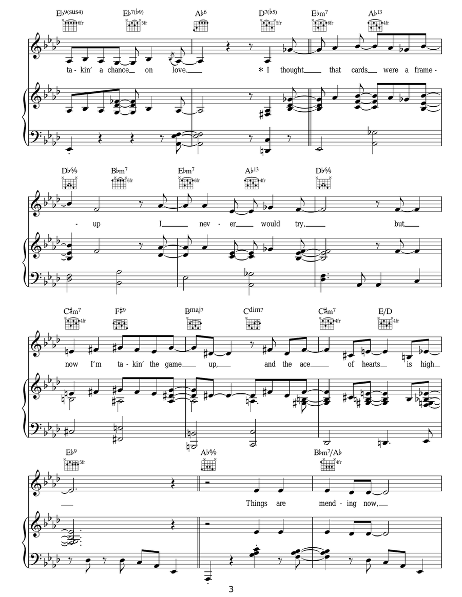 Taking A Chance On Love Taking A Chance On Love Guitar scores gallery preview page 3