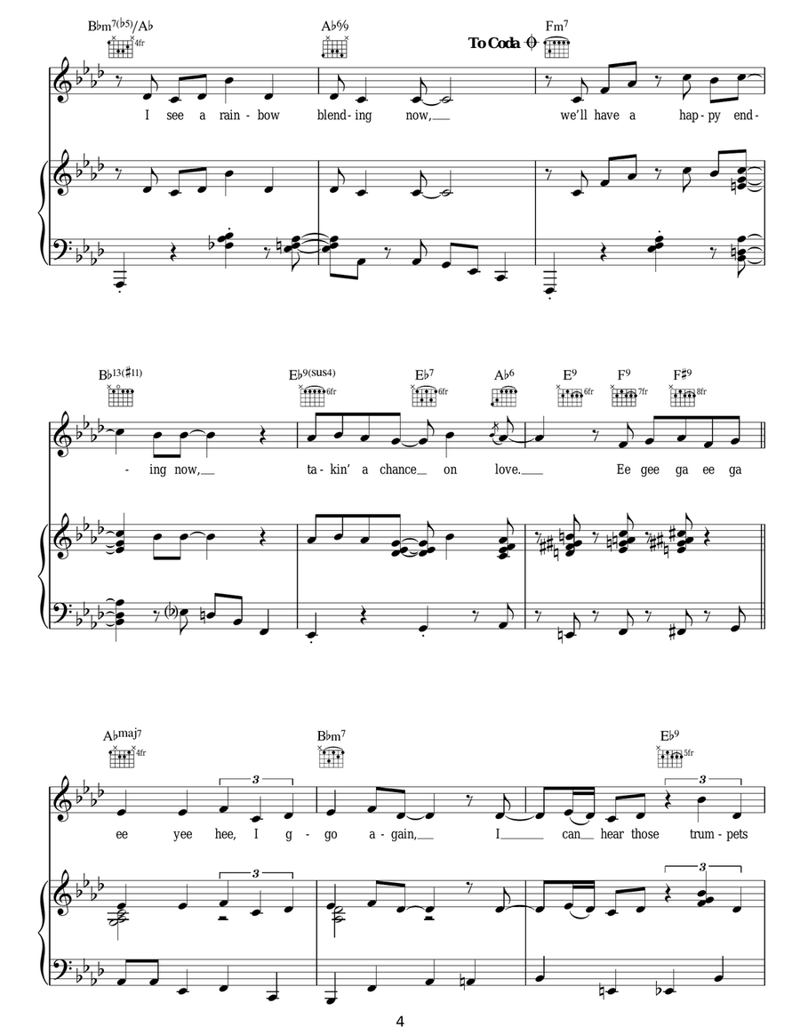 Taking A Chance On Love Taking A Chance On Love Guitar scores gallery preview page 4