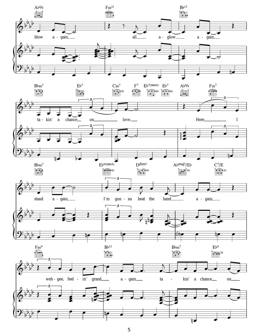 Taking A Chance On Love Taking A Chance On Love Guitar scores gallery preview page 5