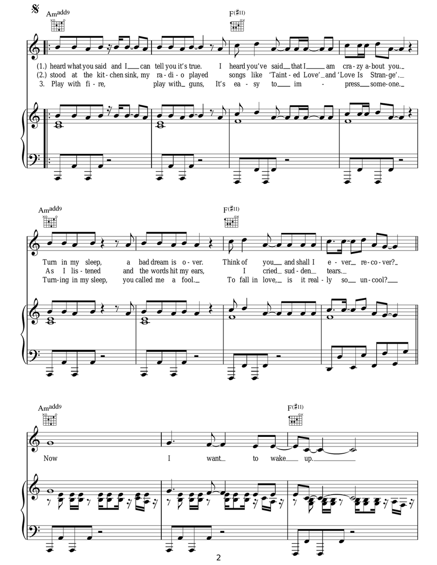 I Want To Wake Up Acoustic Guitar scores gallery preview page 2