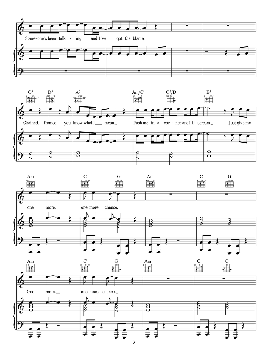 One More Chance One More Chance Acoustic Guitar scores gallery preview page 2