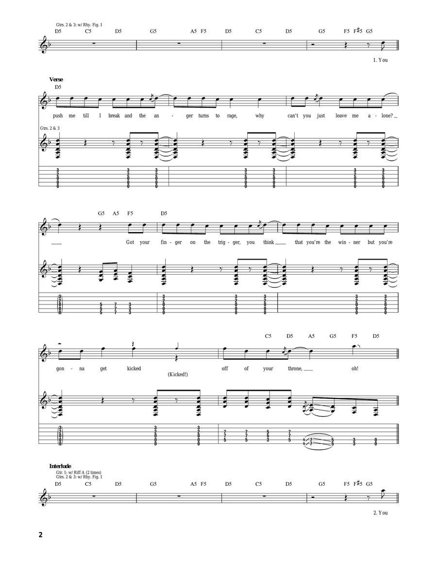 Circus For A Psycho Circus For A Psycho Acoustic Guitar scores gallery preview page 2