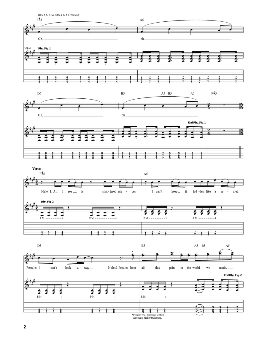 Rise Rise Acoustic Guitar scores gallery preview page 2
