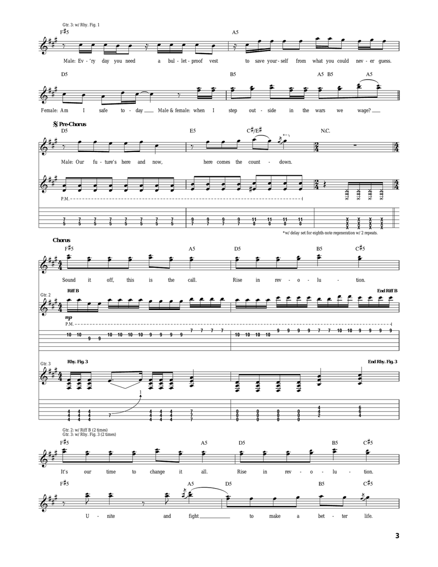 Rise Rise Acoustic Guitar scores gallery preview page 3