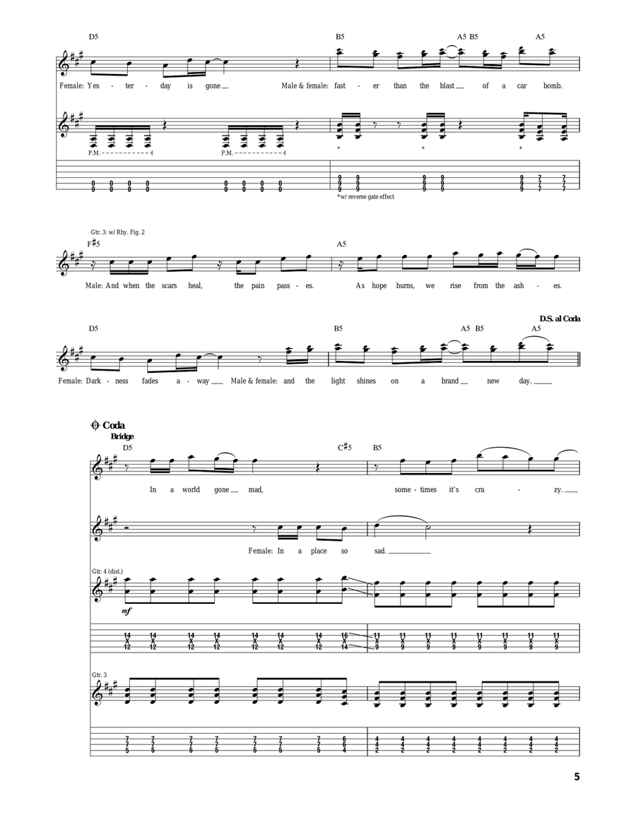 Rise Rise Acoustic Guitar scores gallery preview page 5