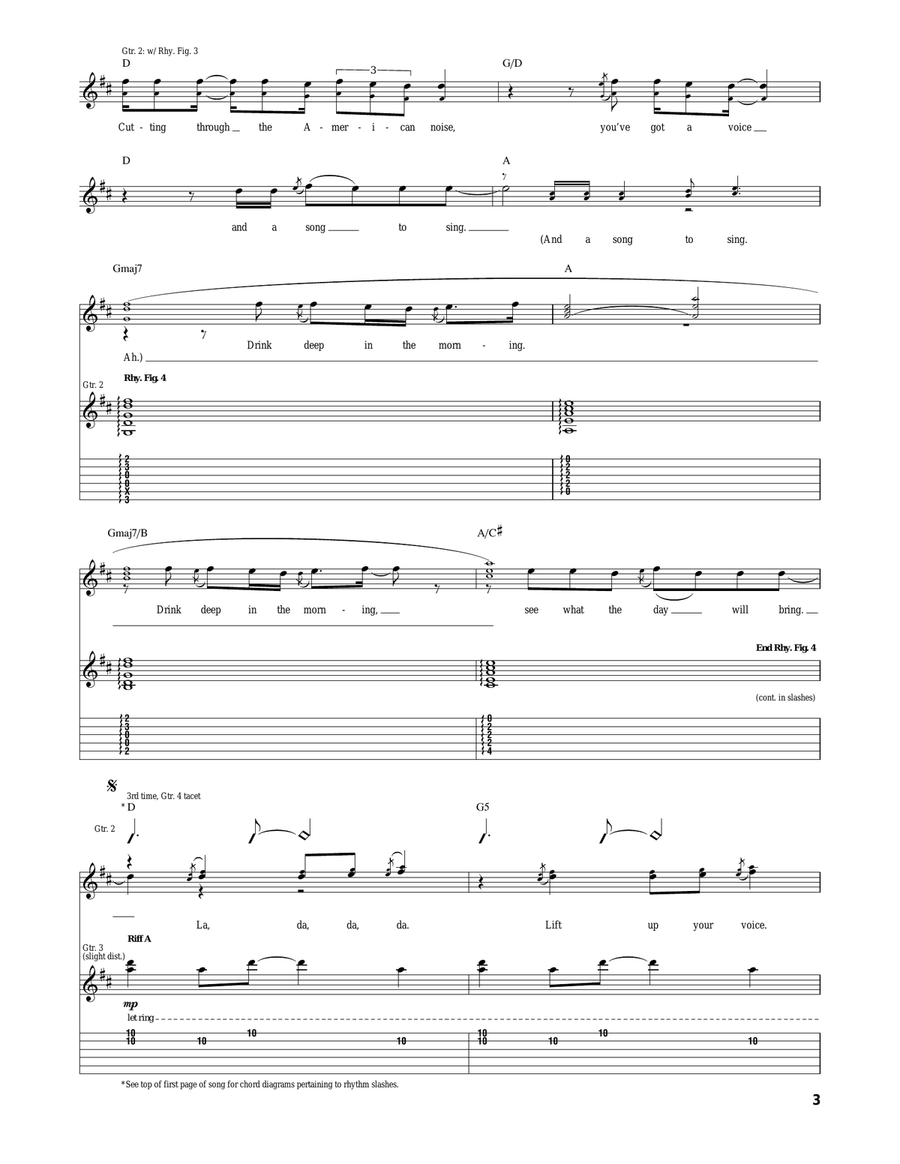American Noise American Noise Acoustic Guitar scores gallery preview page 3