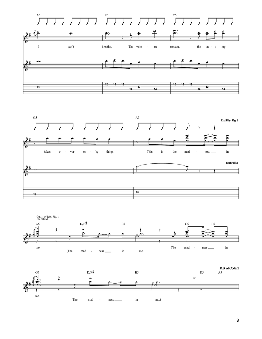 Madness In Me Madness In Me Acoustic Guitar scores gallery preview page 3