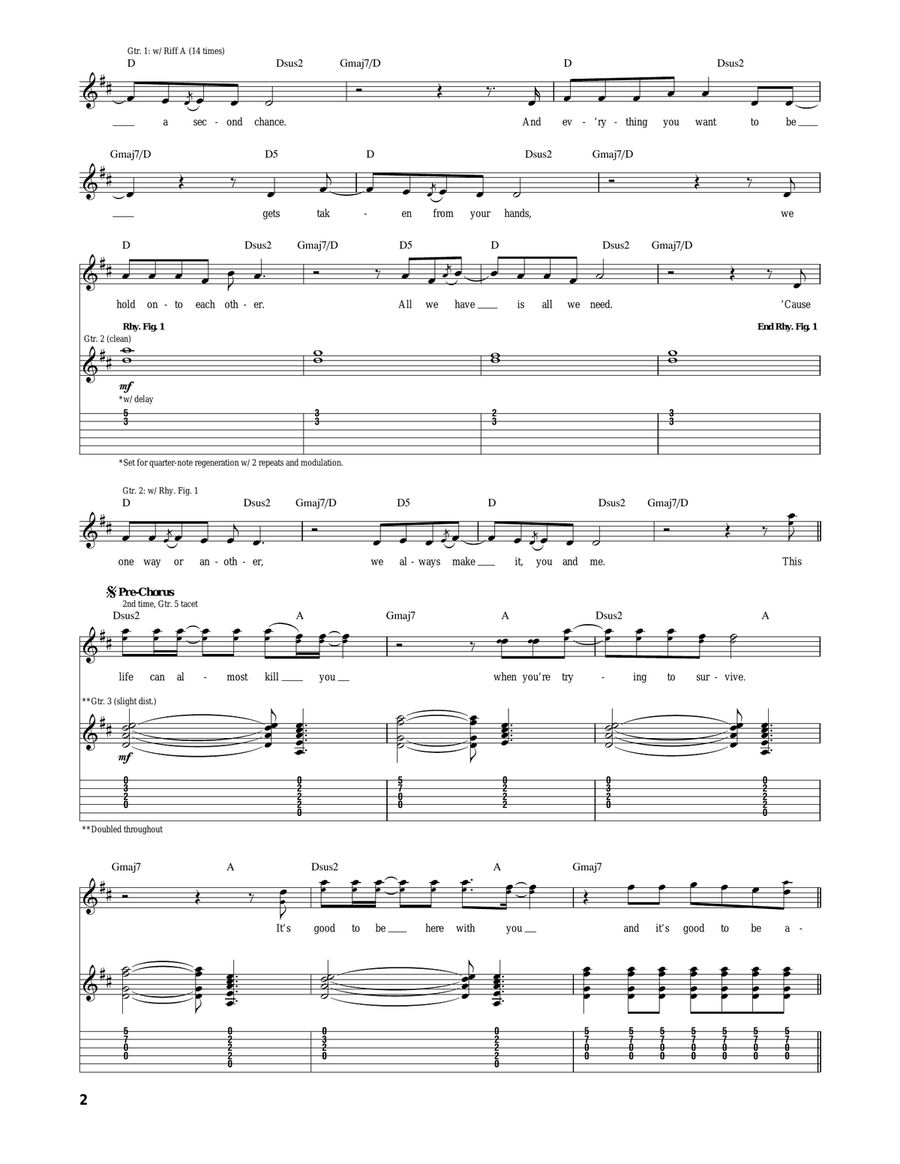 Good To Be Alive Good To Be Alive Acoustic Guitar scores gallery preview page 2