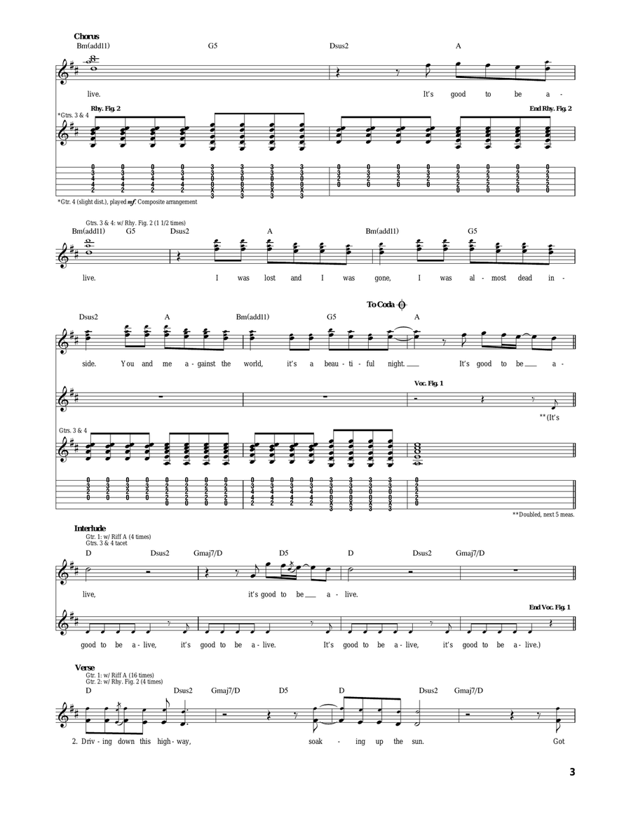 Good To Be Alive Good To Be Alive Acoustic Guitar scores gallery preview page 3