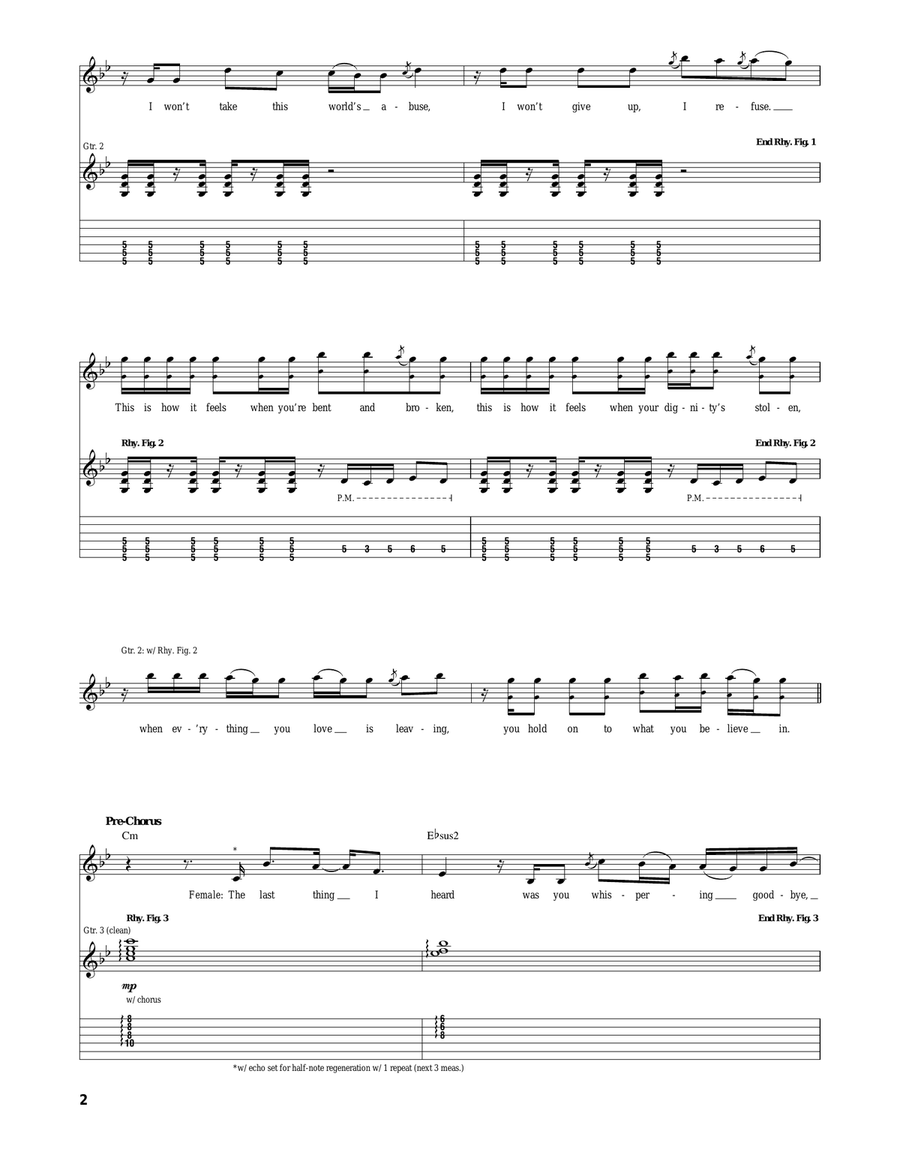 Not Gonna Die Not Gonna Die Acoustic Guitar scores gallery preview page 2