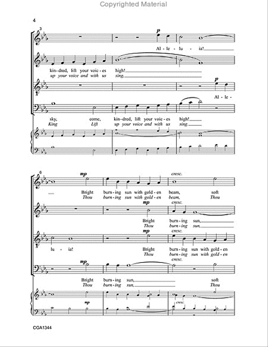 All Creatures of the Earth and Sky 4-Part scores gallery preview page 2