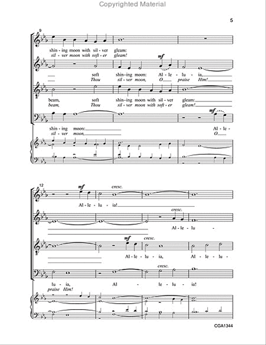 All Creatures of the Earth and Sky 4-Part scores gallery preview page 3