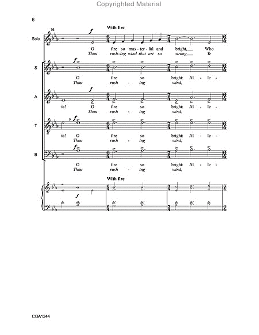 All Creatures of the Earth and Sky 4-Part scores gallery preview page 4