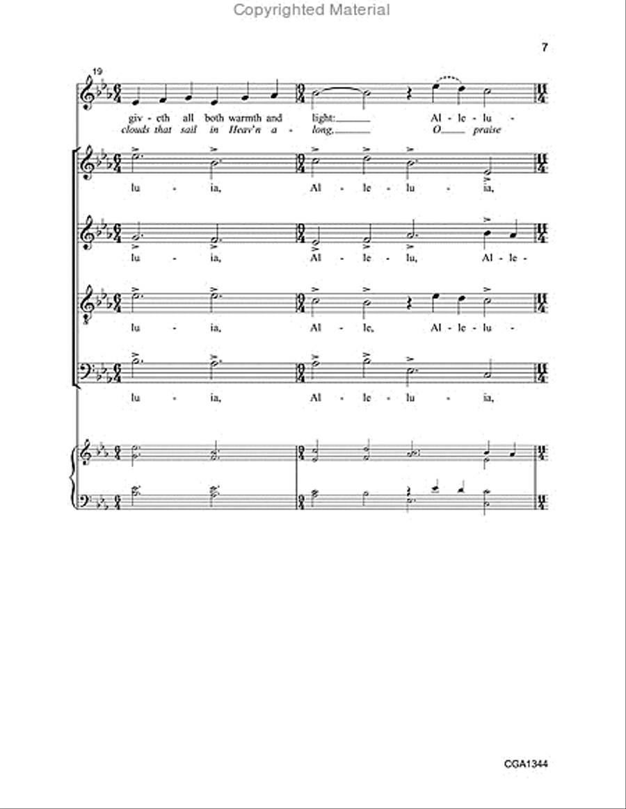All Creatures of the Earth and Sky 4-Part scores gallery preview page 5