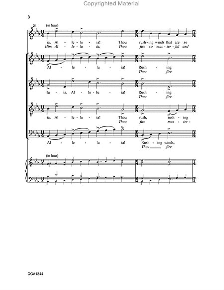 All Creatures of the Earth and Sky 4-Part scores gallery preview page 6