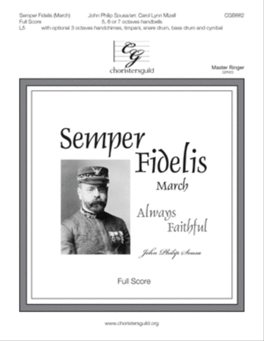 Semper Fidelis (March) - Full Score Handbell Choir scores gallery preview page 1