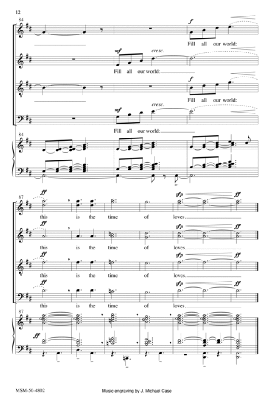 Spring Bursts Today (An Easter Carol) 4-Part scores gallery preview page 12