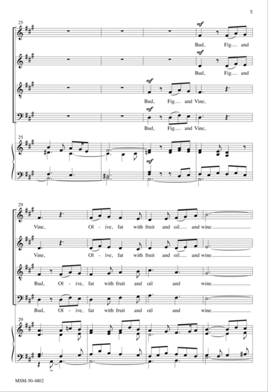 Spring Bursts Today (An Easter Carol) 4-Part scores gallery preview page 5