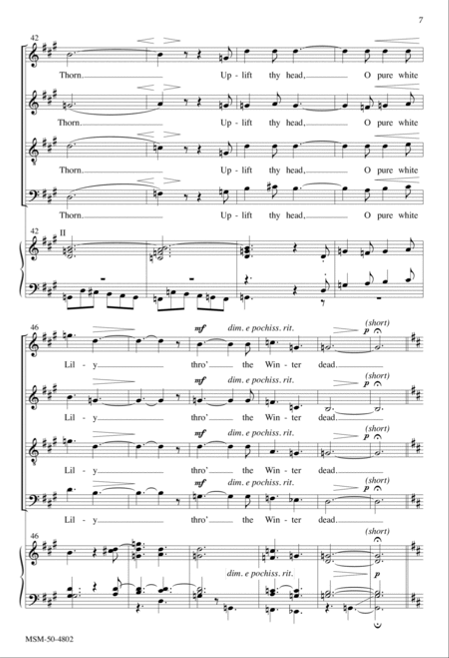 Spring Bursts Today (An Easter Carol) 4-Part scores gallery preview page 7