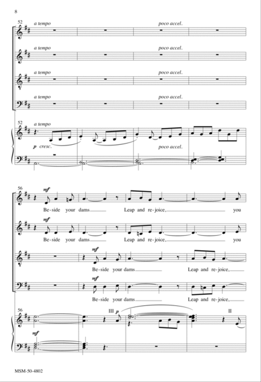 Spring Bursts Today (An Easter Carol) 4-Part scores gallery preview page 8