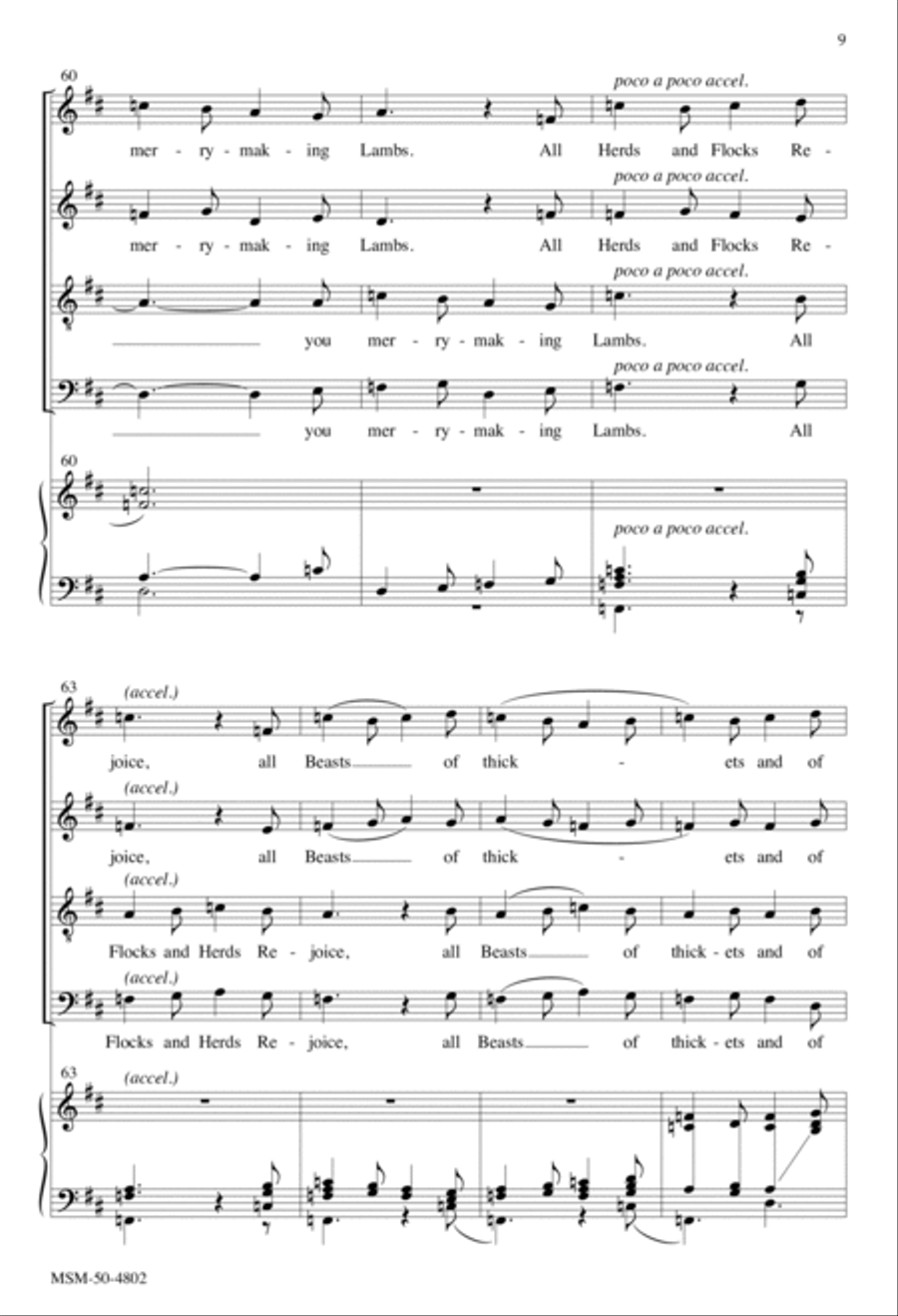 Spring Bursts Today (An Easter Carol) 4-Part scores gallery preview page 9
