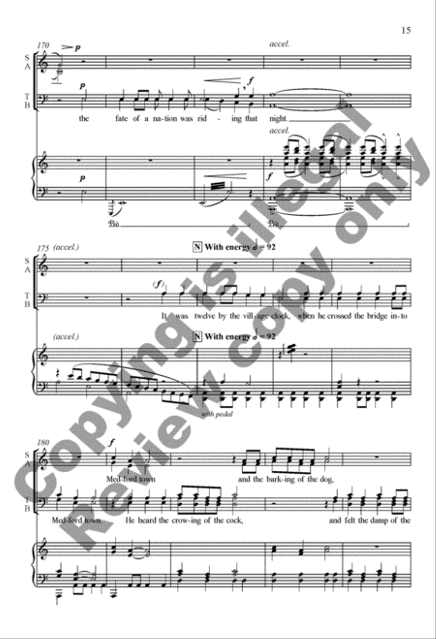 The Midnight Ride of Paul Revere 4-Part scores gallery preview page 15