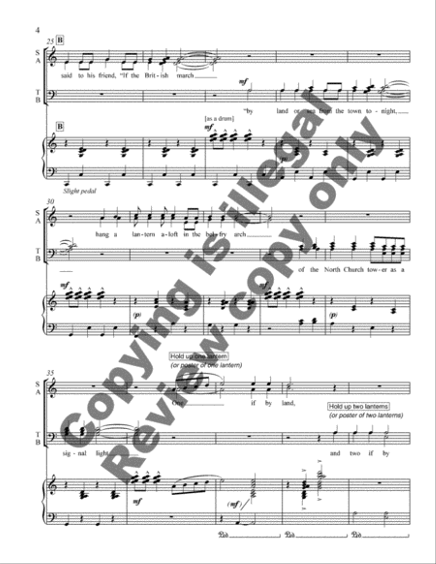 The Midnight Ride of Paul Revere 4-Part scores gallery preview page 24