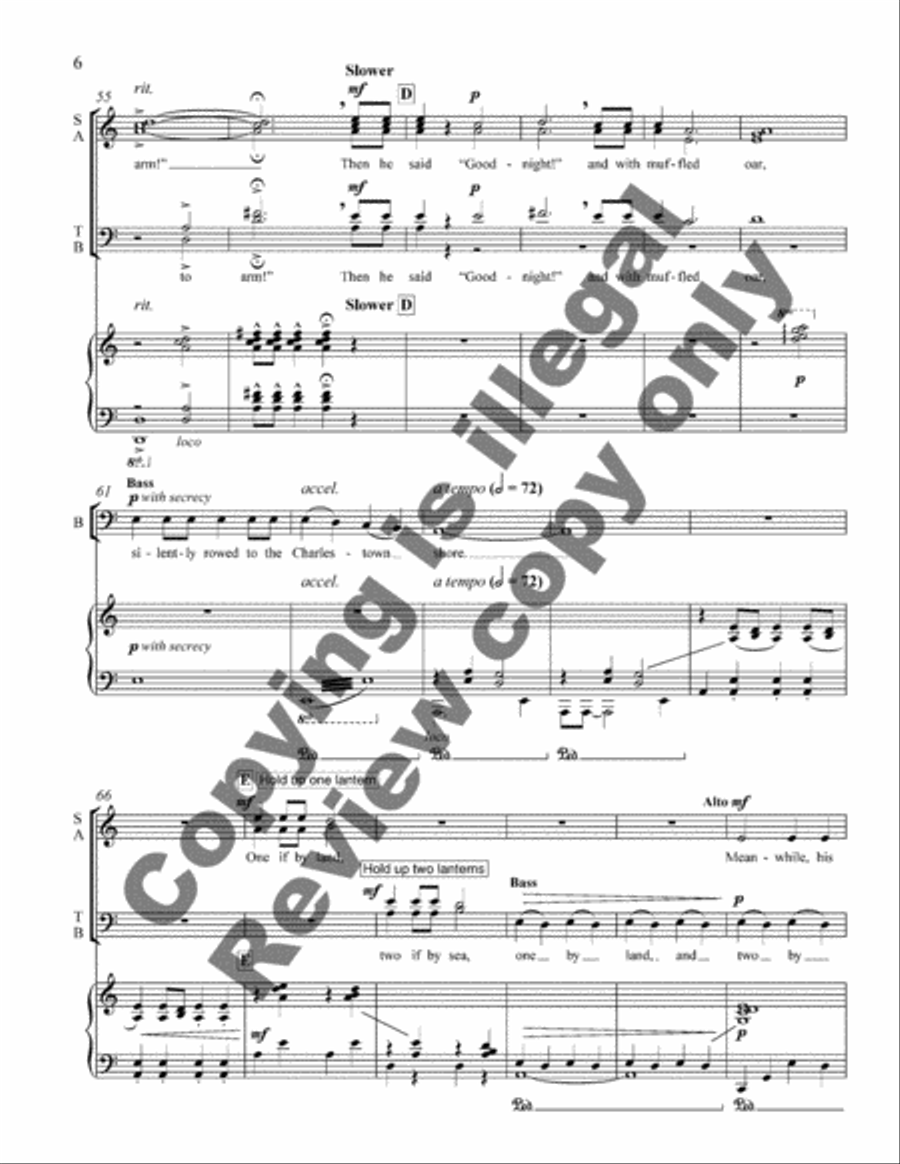 The Midnight Ride of Paul Revere 4-Part scores gallery preview page 26