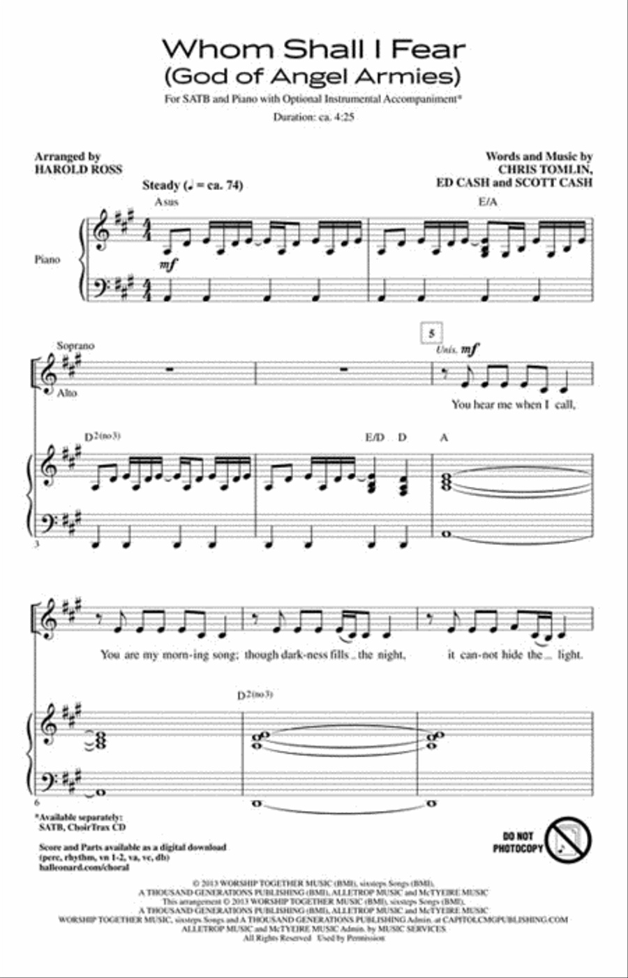 Whom Shall I Fear (God of Angel Armies) Choir scores gallery preview page 2