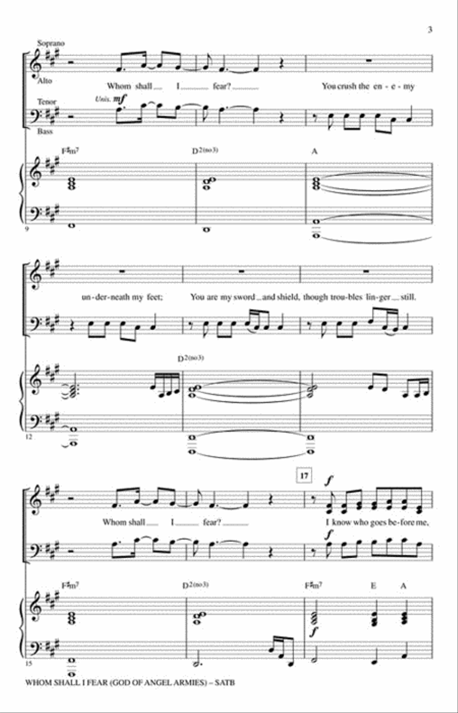 Whom Shall I Fear (God of Angel Armies) Choir scores gallery preview page 3