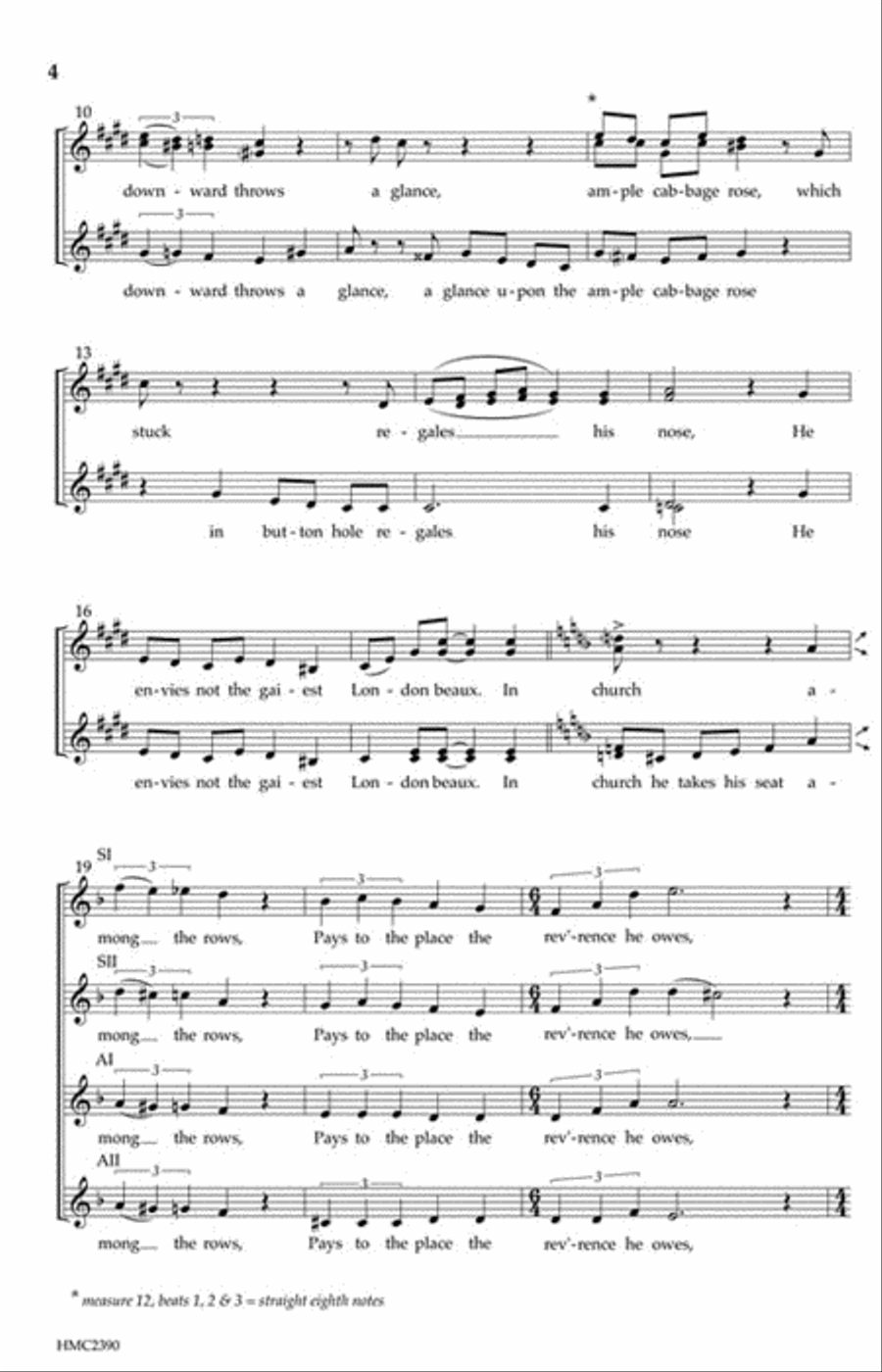 Three Poems from the Parlour SSAA scores gallery preview page 3