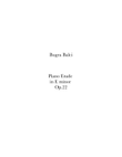 Piano Etude in E minor