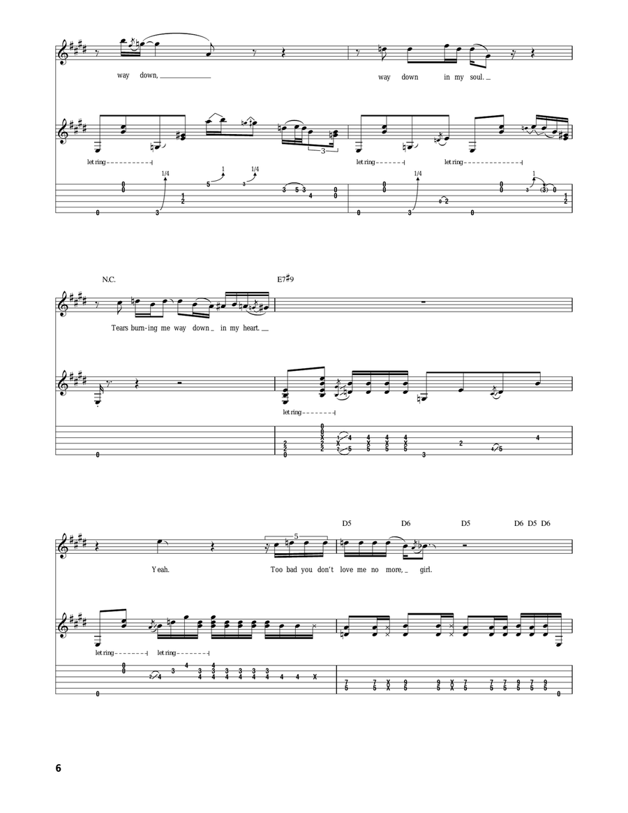 Hear My Train A Comin' Acoustic Guitar scores gallery preview page 6