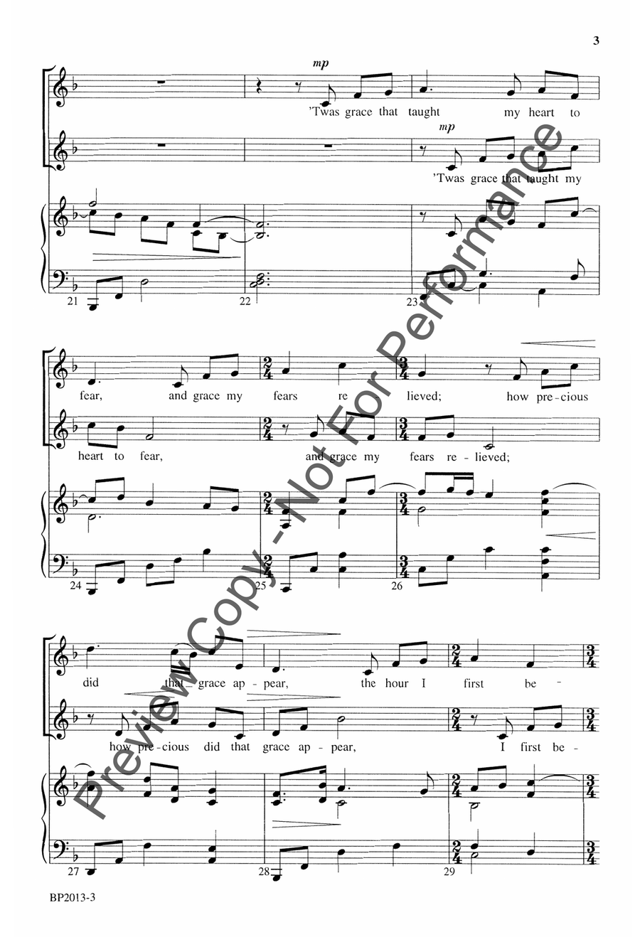 Amazing Grace - Courtney - SSAA SSAA scores gallery preview page 4