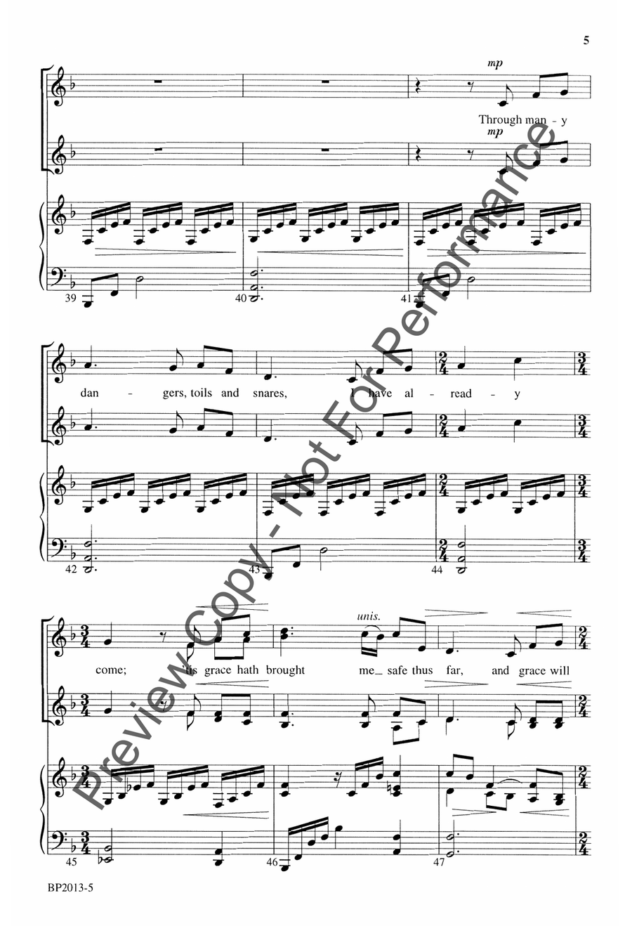 Amazing Grace - Courtney - SSAA SSAA scores gallery preview page 6