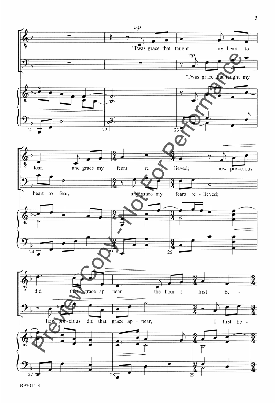 Amazing Grace - Courtney - TTBB TTBB scores gallery preview page 4