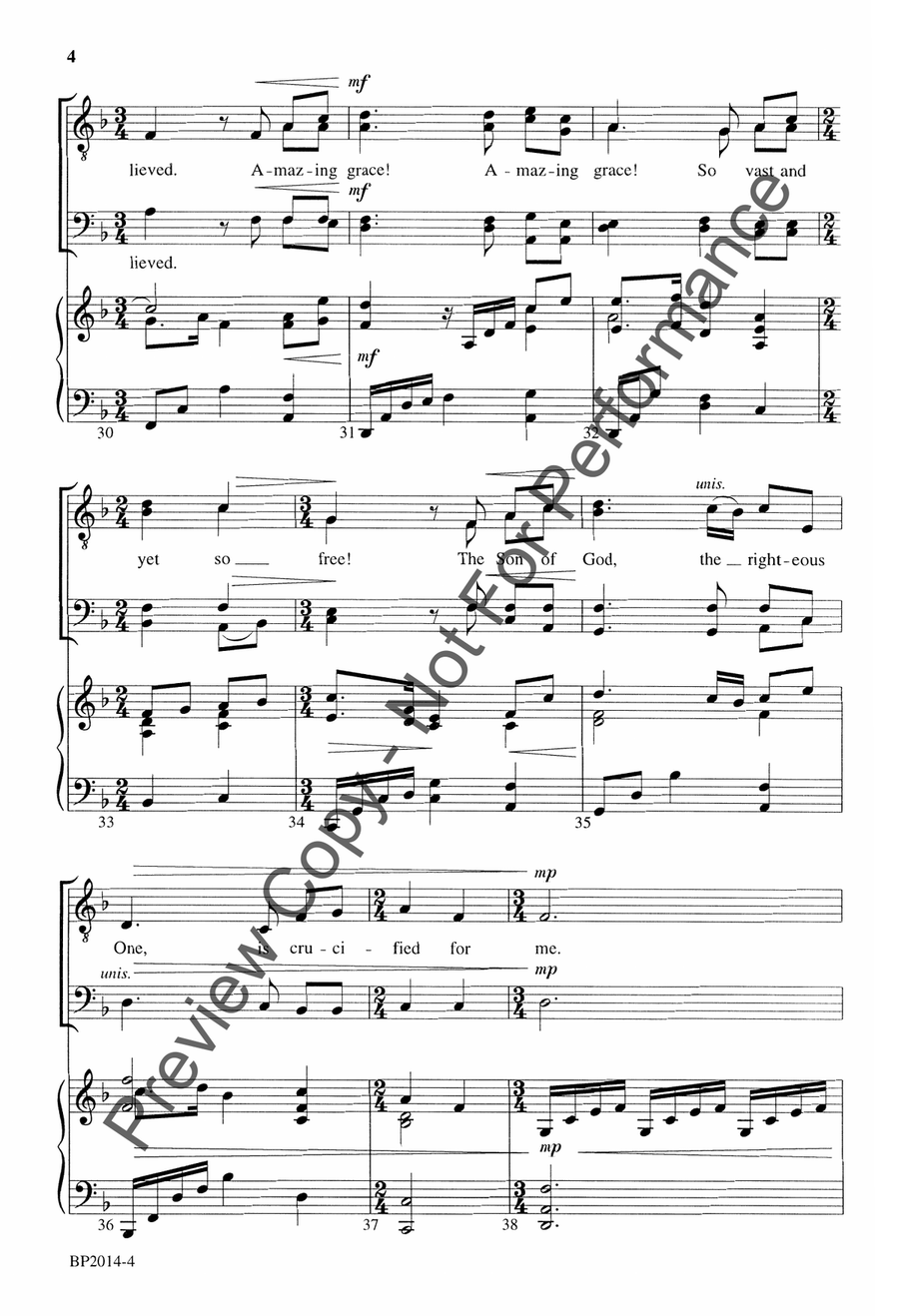 Amazing Grace - Courtney - TTBB TTBB scores gallery preview page 5