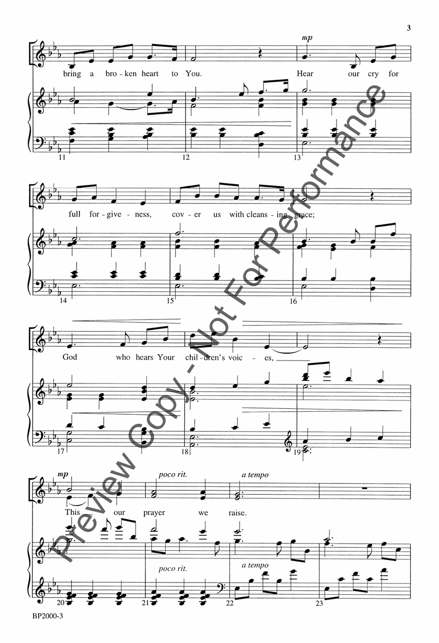 God Who Hears 4-Part scores gallery preview page 4