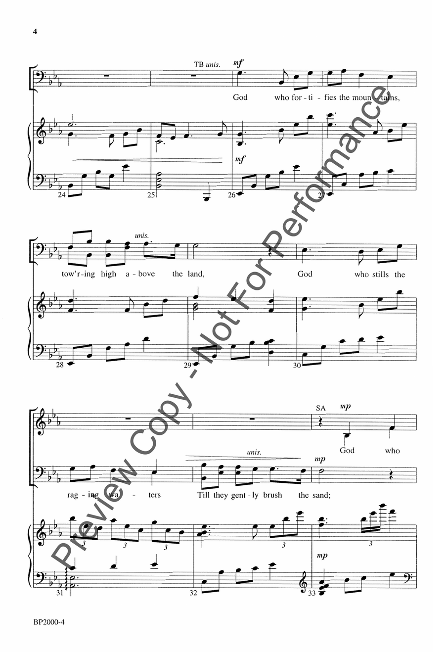 God Who Hears 4-Part scores gallery preview page 5