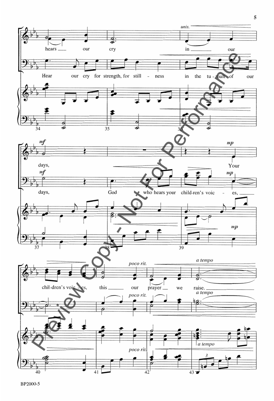 God Who Hears 4-Part scores gallery preview page 6