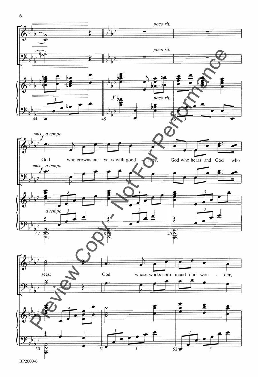 God Who Hears 4-Part scores gallery preview page 7