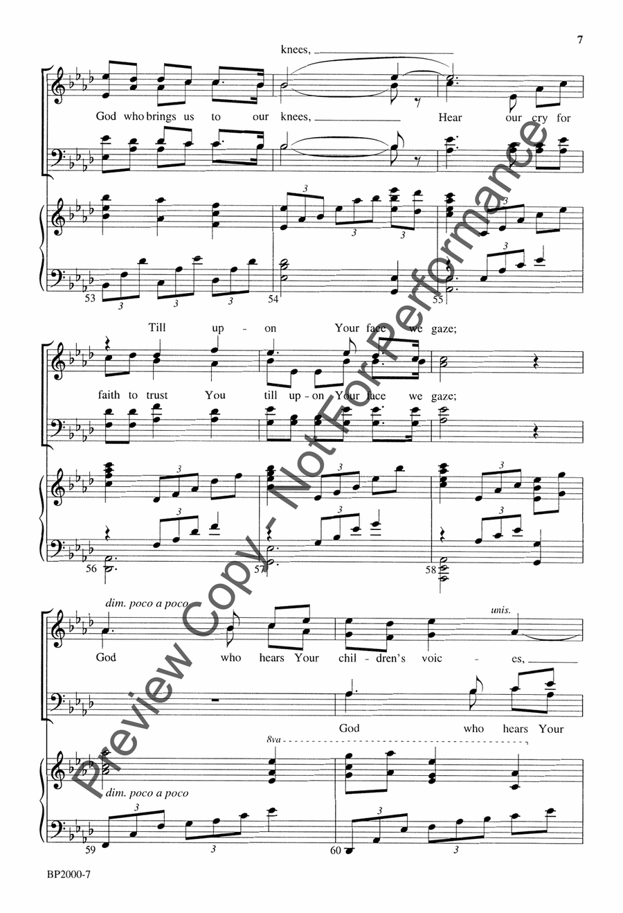 God Who Hears 4-Part scores gallery preview page 8