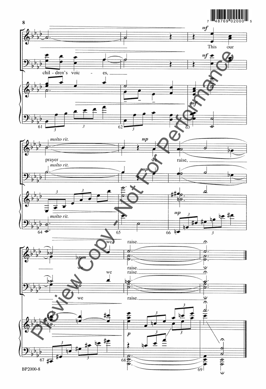 God Who Hears 4-Part scores gallery preview page 9