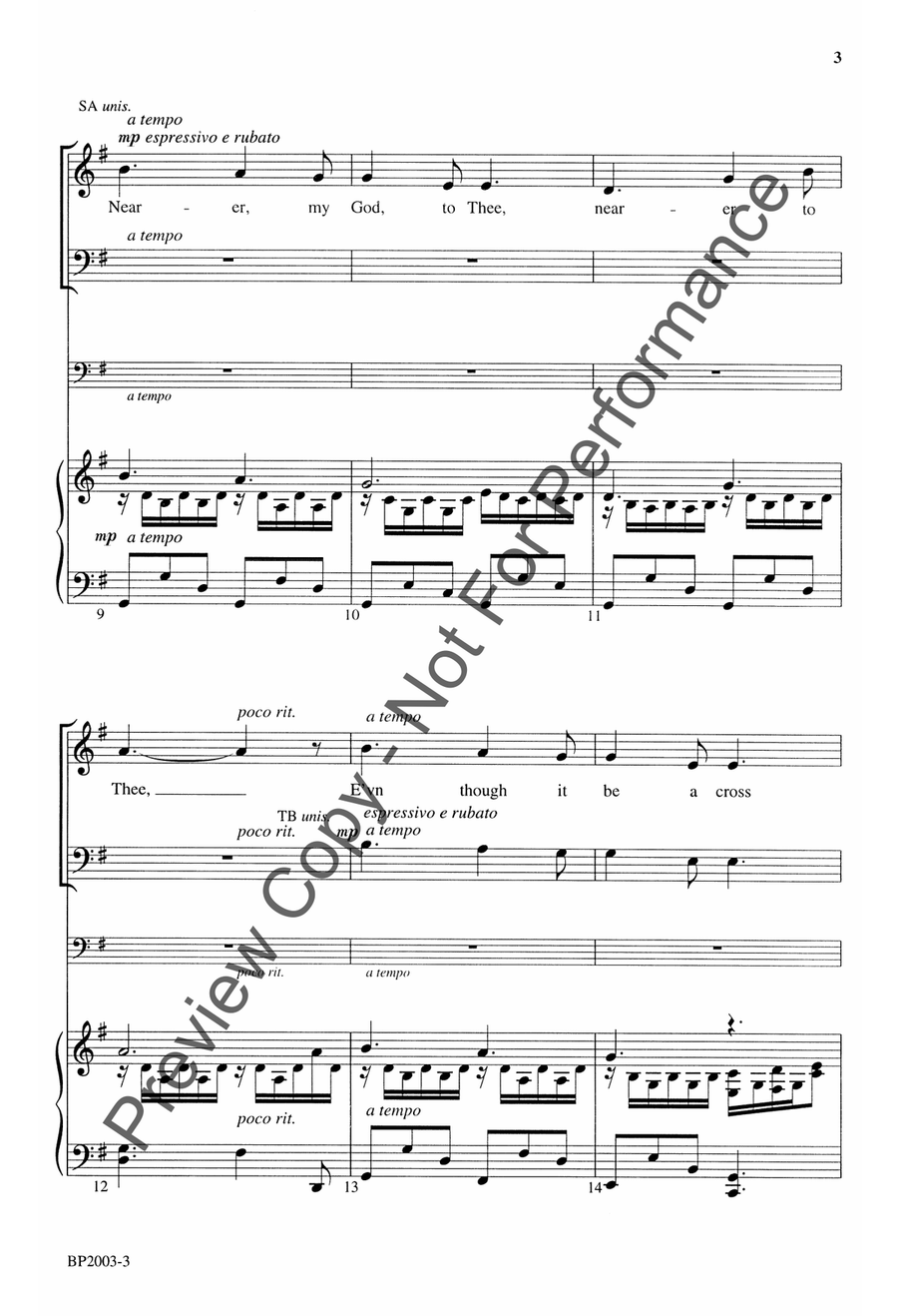 Nearer, My God, to Thee - Forrest 4-Part scores gallery preview page 4