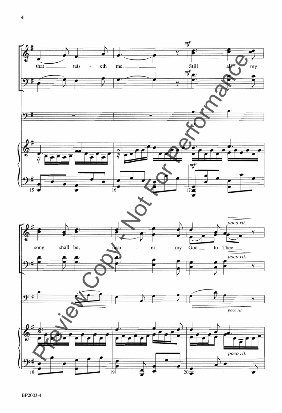 Nearer, My God, to Thee - Forrest 4-Part scores gallery preview page 5